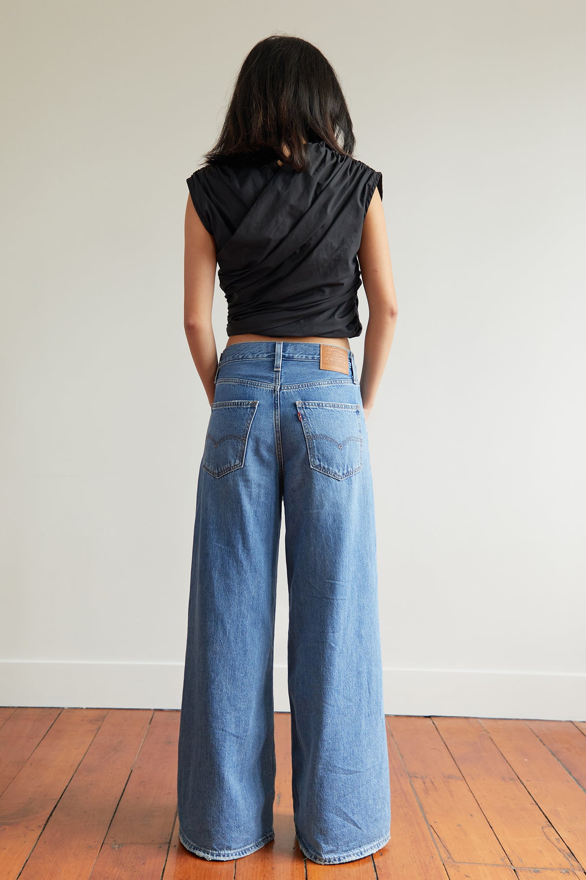 Wrap Bodice Top in Black | Ellis Label